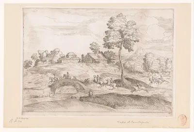 Landschap met ruiters