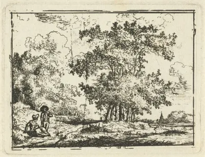 Landschap met rustend paar