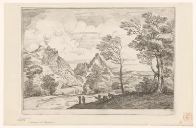 Landschap met rustende figuren
