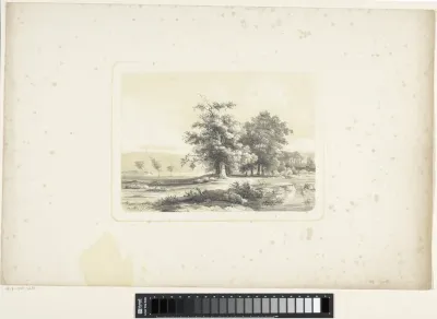Landschap met rustende figuur