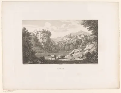 Landschap met rustende herders en ossen