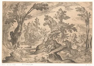 Landschap met rustende herders