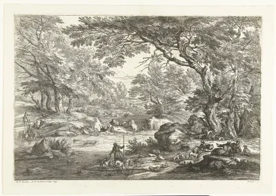 Landschap met rustende jagers