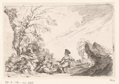 Landschap met rustende personen