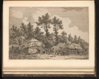 Landschap met schuren