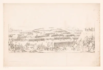 Landschap met slagveld
