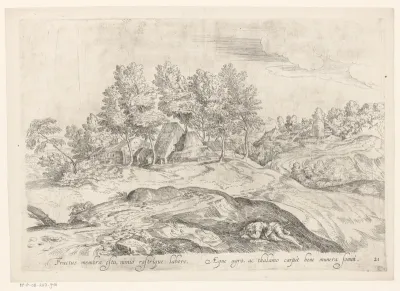 Landschap met slapende man
