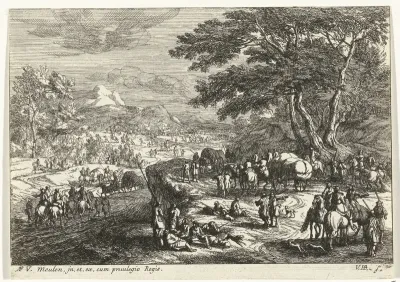 Landschap met soldaten