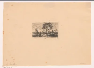 Landschap met stadsgezicht