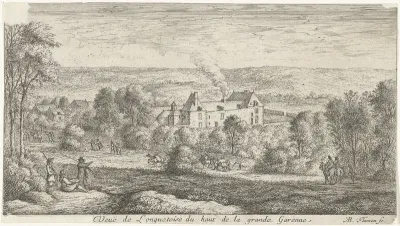 Landschap met tekenaar