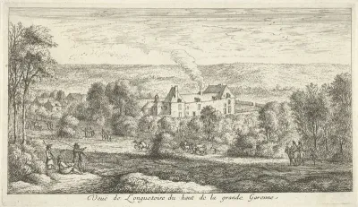 Landschap met tekenaar