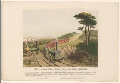 Landschap met treinrails