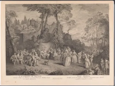 Landschap met trouwfeest