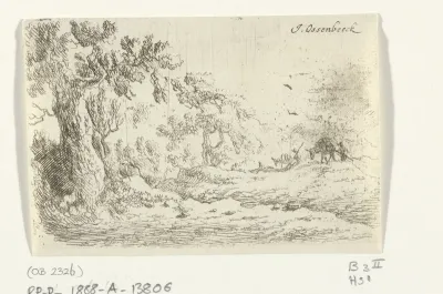 Landschap met twee ezelhoeders