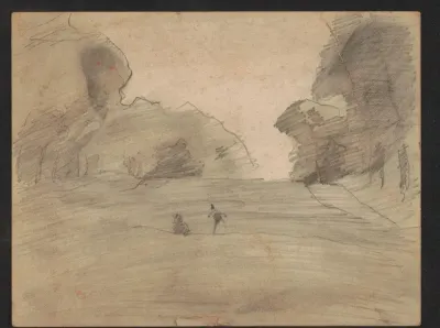 Landschap met twee figuren