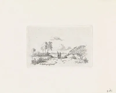 Landschap met twee figuren