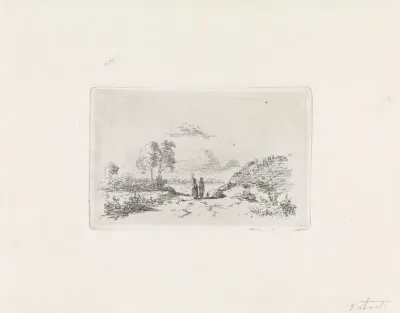 Landschap met twee figuren