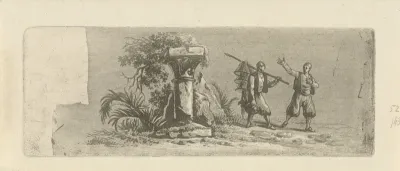 Landschap met twee Griekse vissers