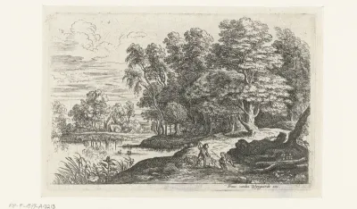 Landschap met twee herdersjongens