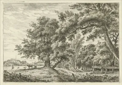 Landschap met twee koeien