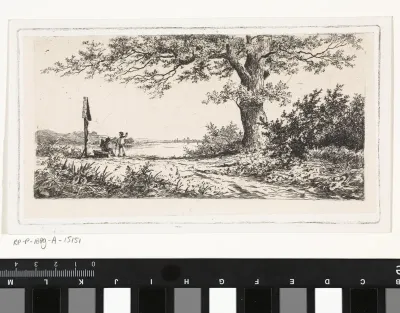 Landschap met twee reizigers