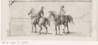 Landschap met twee ruiters
