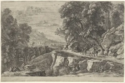 Landschap met twee ruiters