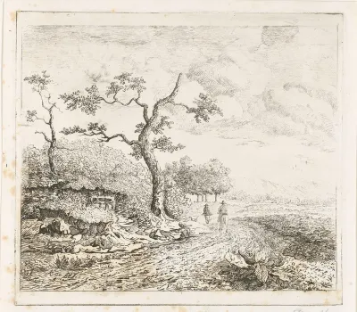 Landschap met valkeniers