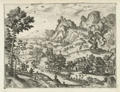 Landschap met valkenjacht