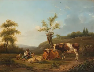 Landschap met vee bij Darthuizen