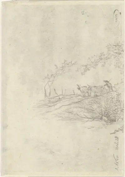 Landschap met veehoeder