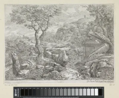Landschap met verzonken weg
