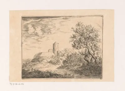 Landschap met vesting
