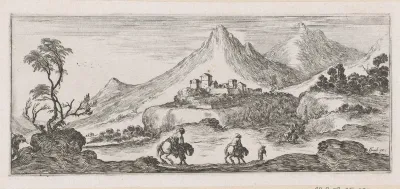 Landschap met vesting