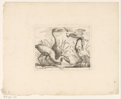Landschap met vijf fazanten