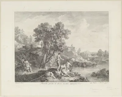 Landschap met vissers