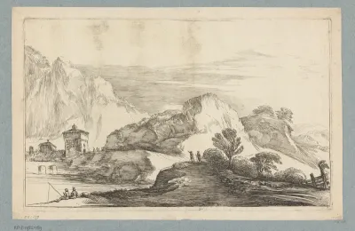 Landschap met vissers