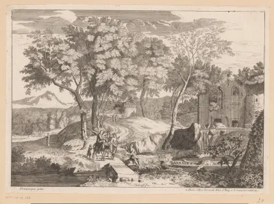 Landschap met vlucht naar Egypte