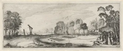 Landschap met vogelvangers