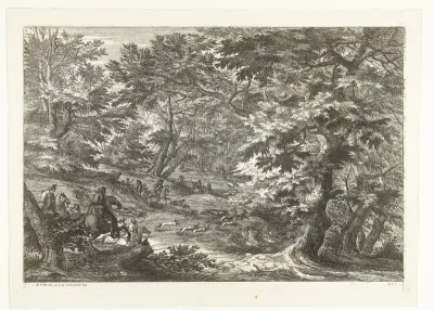 Landschap met vossejacht
