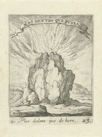 Landschap met vulkaan