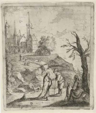 Landschap met waarzegster