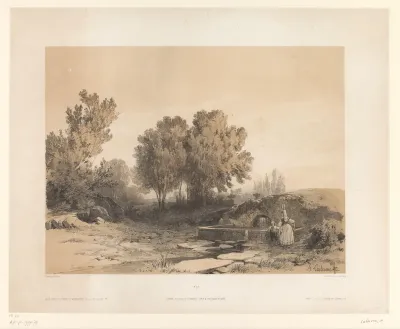 Landschap met wasplaats