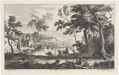 Landschap met waterbron