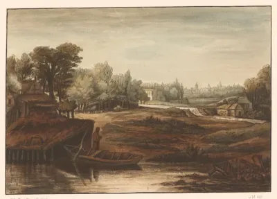 Landschap met watermolen