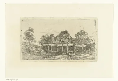 Landschap met watermolen