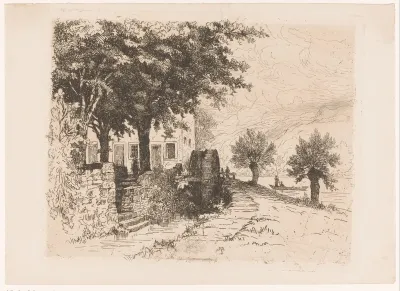 Landschap met watermolen