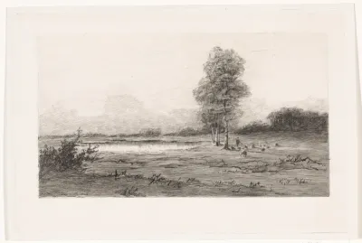 Landschap met waterplas