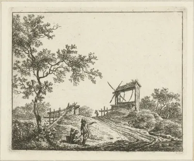 Landschap met waterput