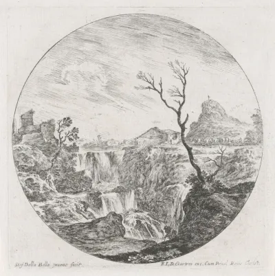 Landschap met waterval